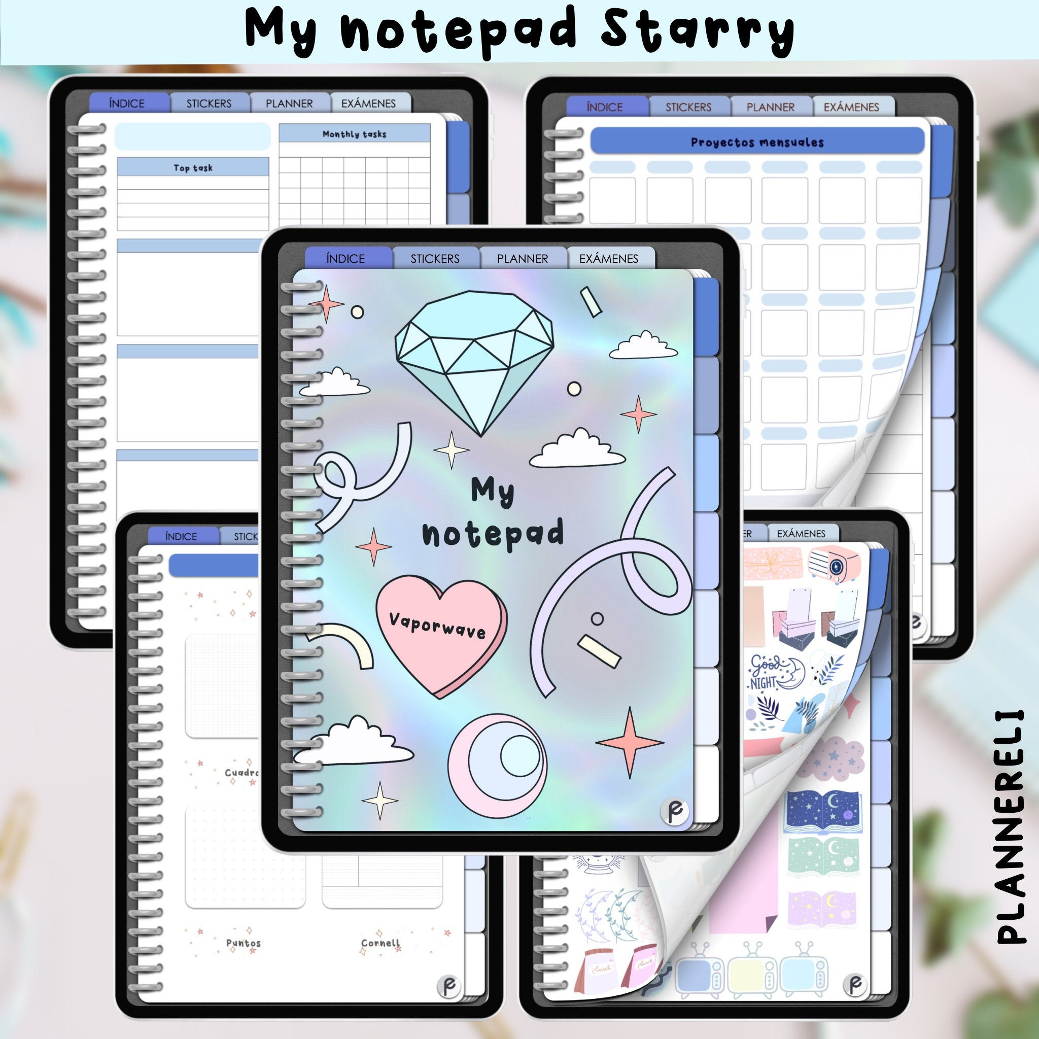 Student Digital Notebook STARRY Digital Notes School - Etsy