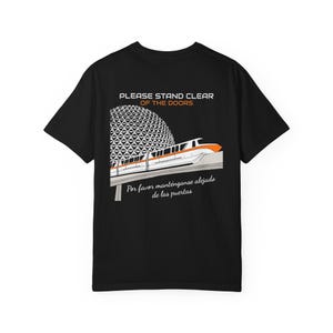 Chemise monorail, couleurs confortables, chemise Epcot, chemise vacances en famille, chemise transparente Please Stand