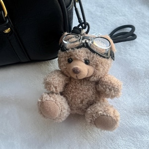 Cute Teddy Bear Plush Bag Charm, Plushie Keychain, Toy Handbag Accessory, Kawaii Keychain for Purse, Soft Plushie Bag Decoration, Fluffy toy