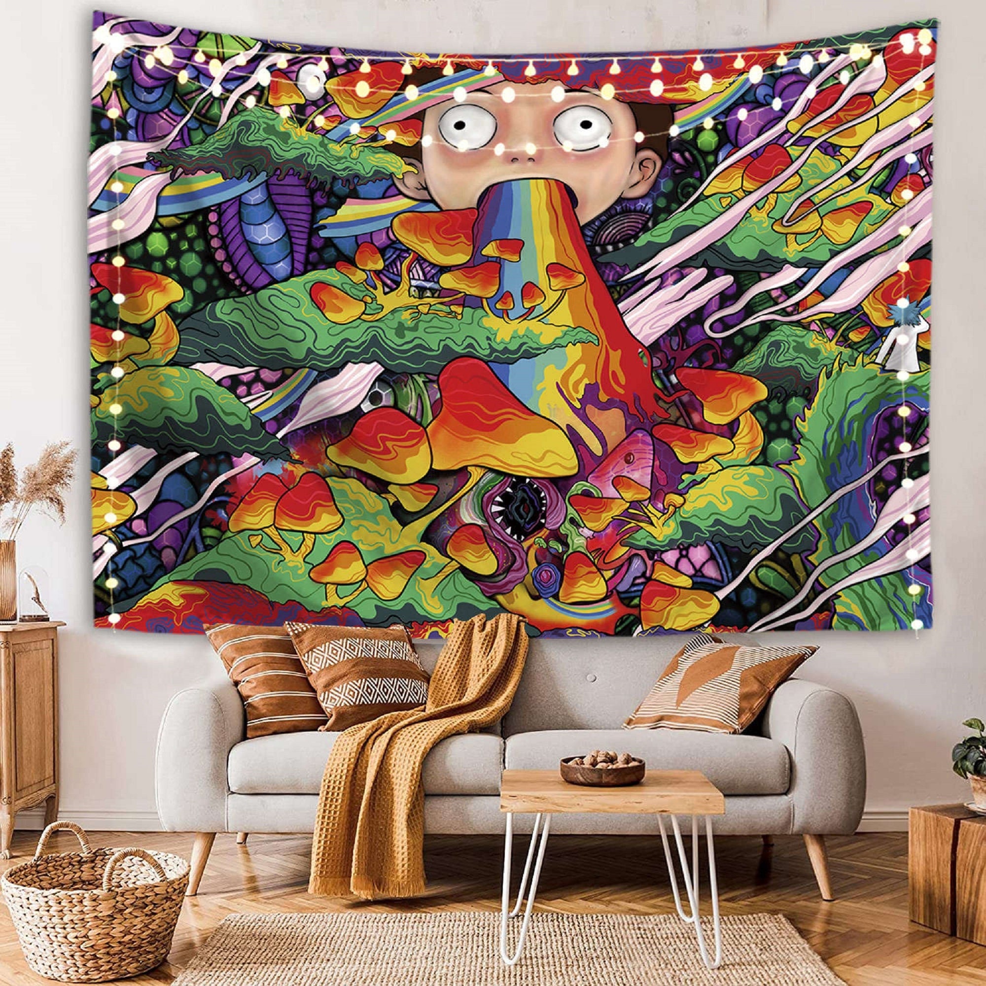 2024 rick and morty trippy tapestry - Official Online Store display picture 1