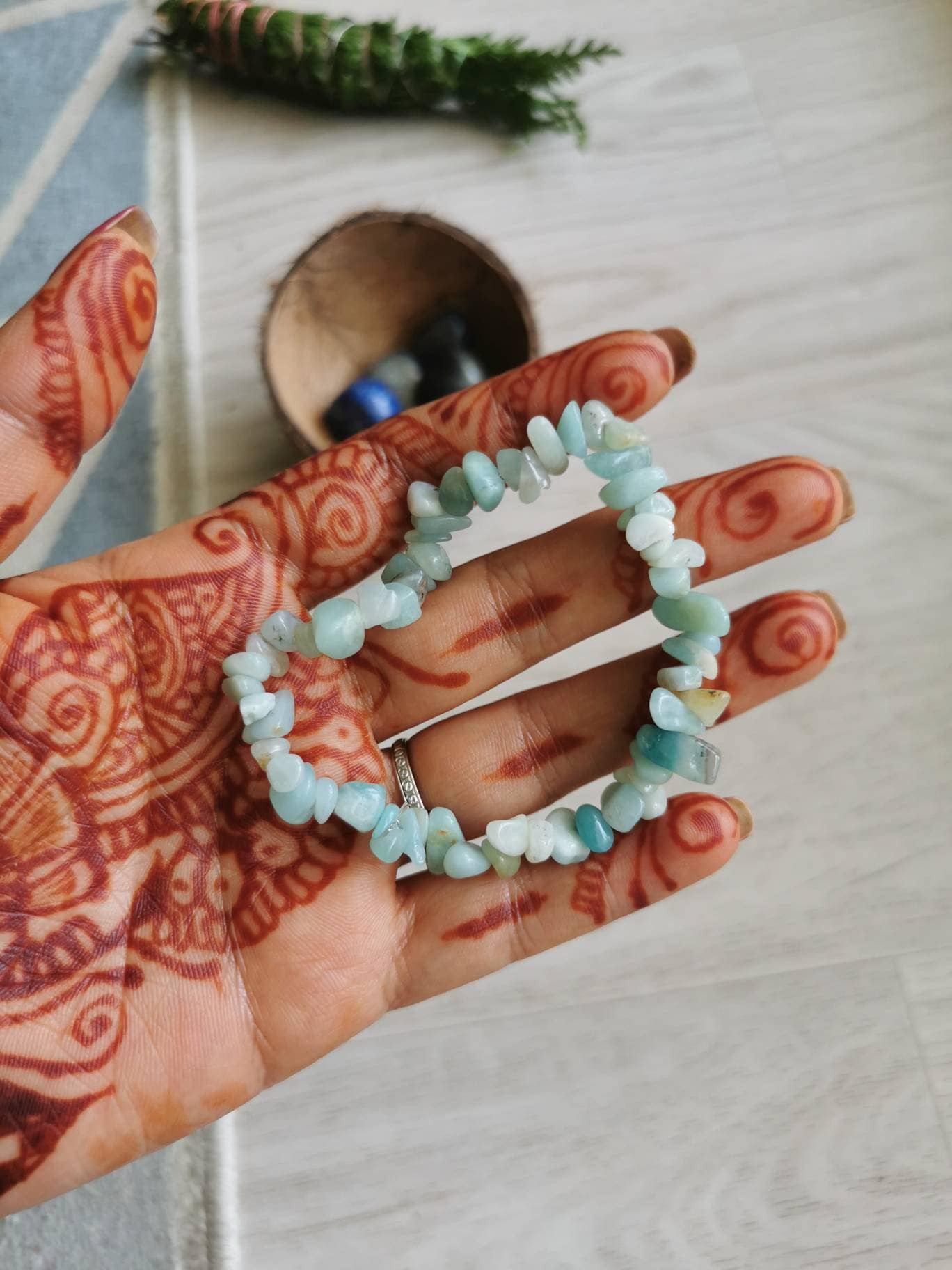 Amazonite/ Bracelet Amazonite/ Amazonite Chips/ de Pierre