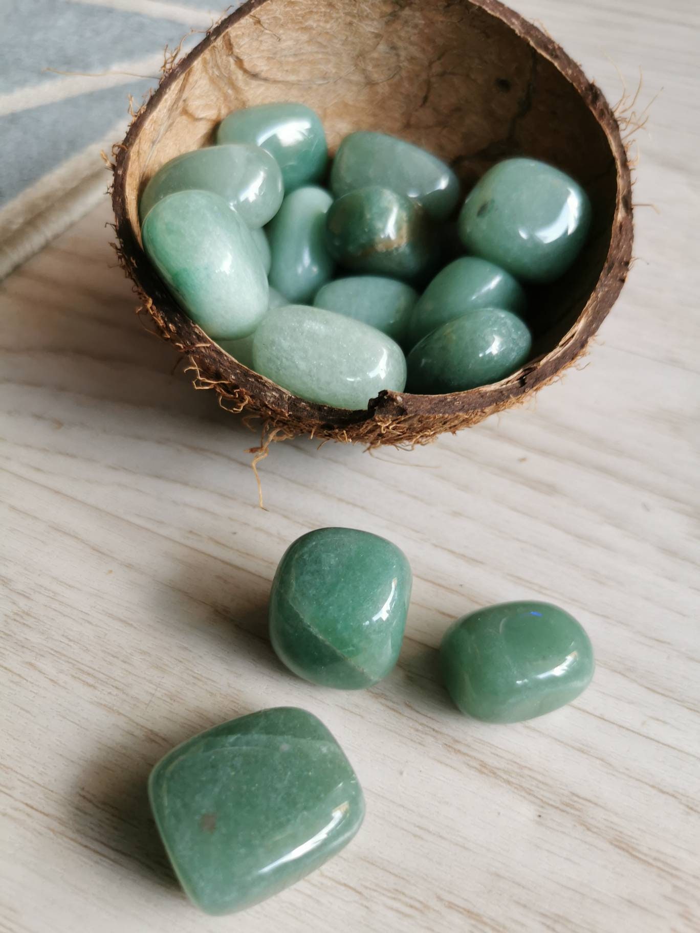 Aventurine Verte/ Green Aventurine/ Pierre Roulée/Aventurine Verte Roulée