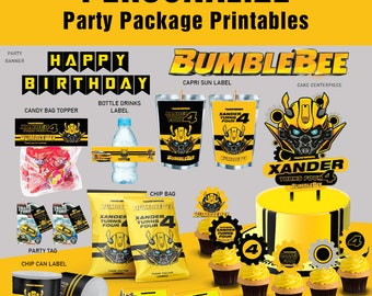 Bumblebee Transformers Theme Party deco set (Digital File)