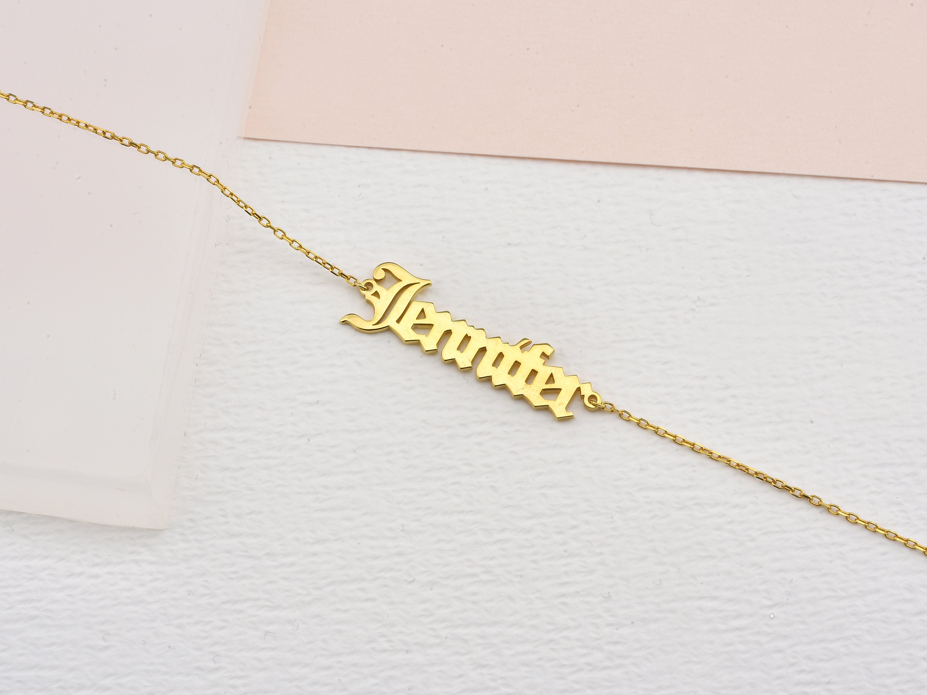 Gold Name BraceletName Bracelet Dainty Gold Name Bracelet Etsy