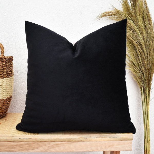 Black Velvet Pillows Etsy