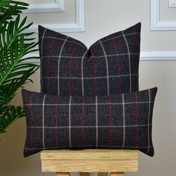 Plaid and Check Pillows Etsy