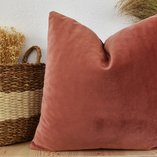 Luxury Dusty Rose Velvet Throw Pillows Velvet Pillow Cover Etsy