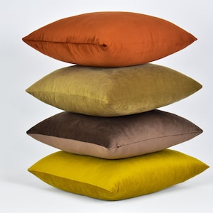 Luxury Velvet Pillow Cover, Velvet Throw Pillow Cover, Soft Velvet Euro Sham Cover, Couches and Sofa Cushion Cover, Durable Pillow Covers