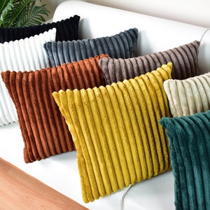 High Quality Corduroy Throw Pillow Cover, Extra Soft Corduroy Pillow Case, Trendy Luxury Corduroy Pillow Cover, All sizes and 8 color option