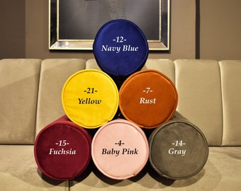 Velvet Bolster Pillow Cover, Cylindrical Roll Cushion