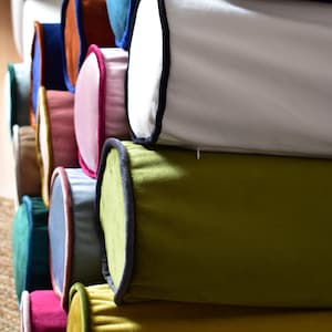 Bolster velvet pillow case, Throw pillow cover, Designer bolster pillow cover, Velvet bolster cushion cover, Soda Bed bolster pillow cover