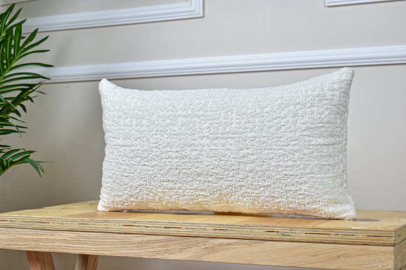 White Woven Linen Throw Pillow Cover, Soft Linen Euro Pillow Sham for Bedroom, Textured Linen Cushion Cover for Sofa, Soft Linen Pillow Case