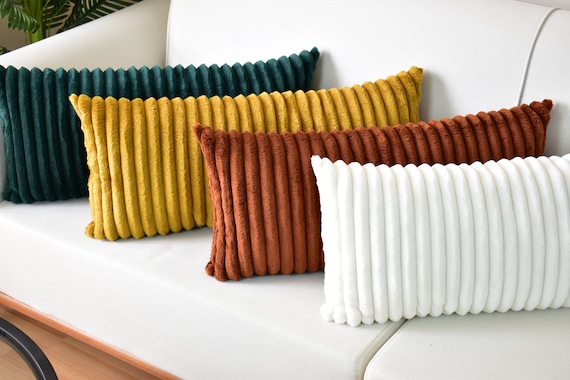 Topfinel Federe De Cuscini 35x35cm In Velluto A Coste Divano - Foto 7