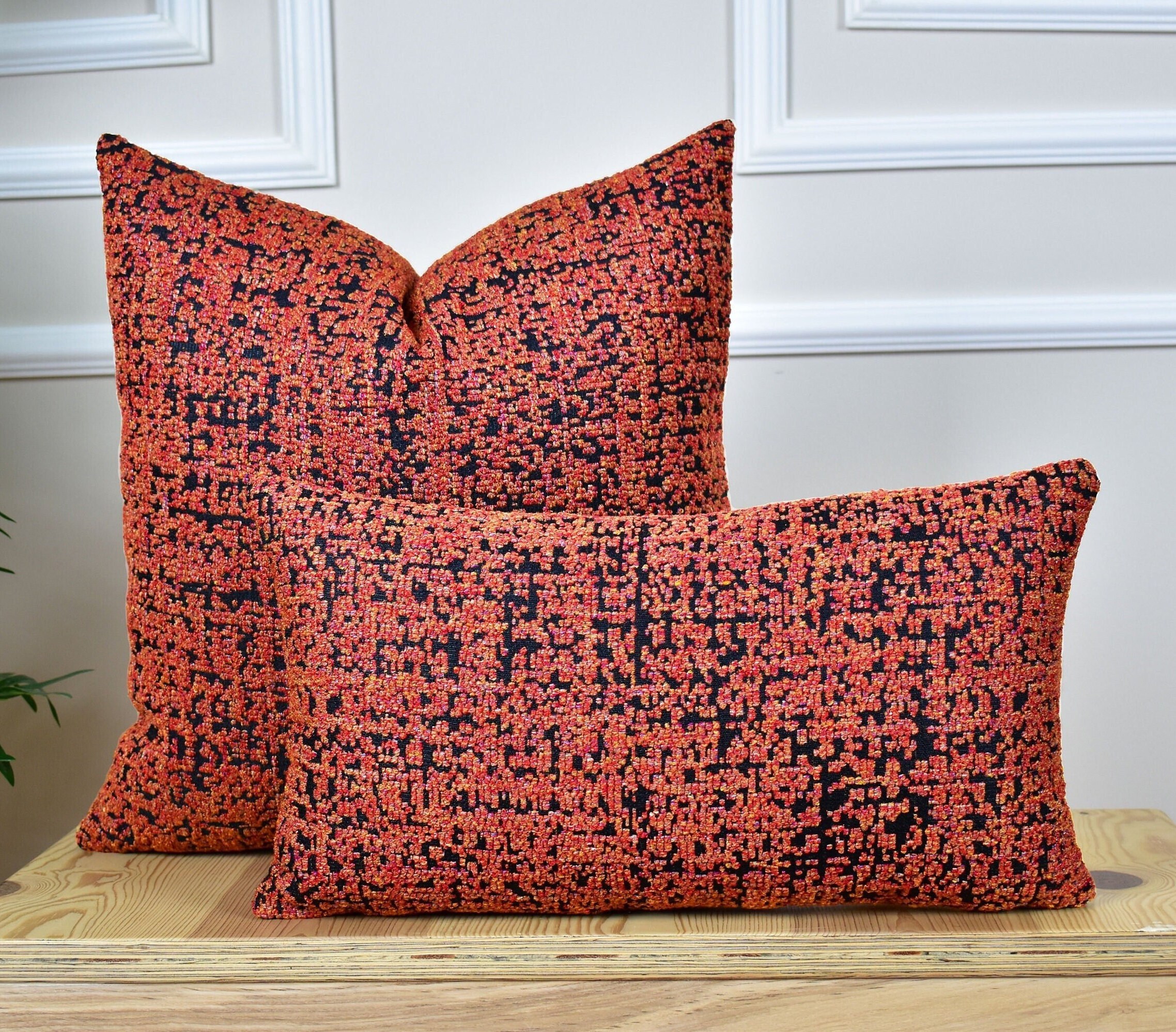 Burnt red throw pillows hotsell