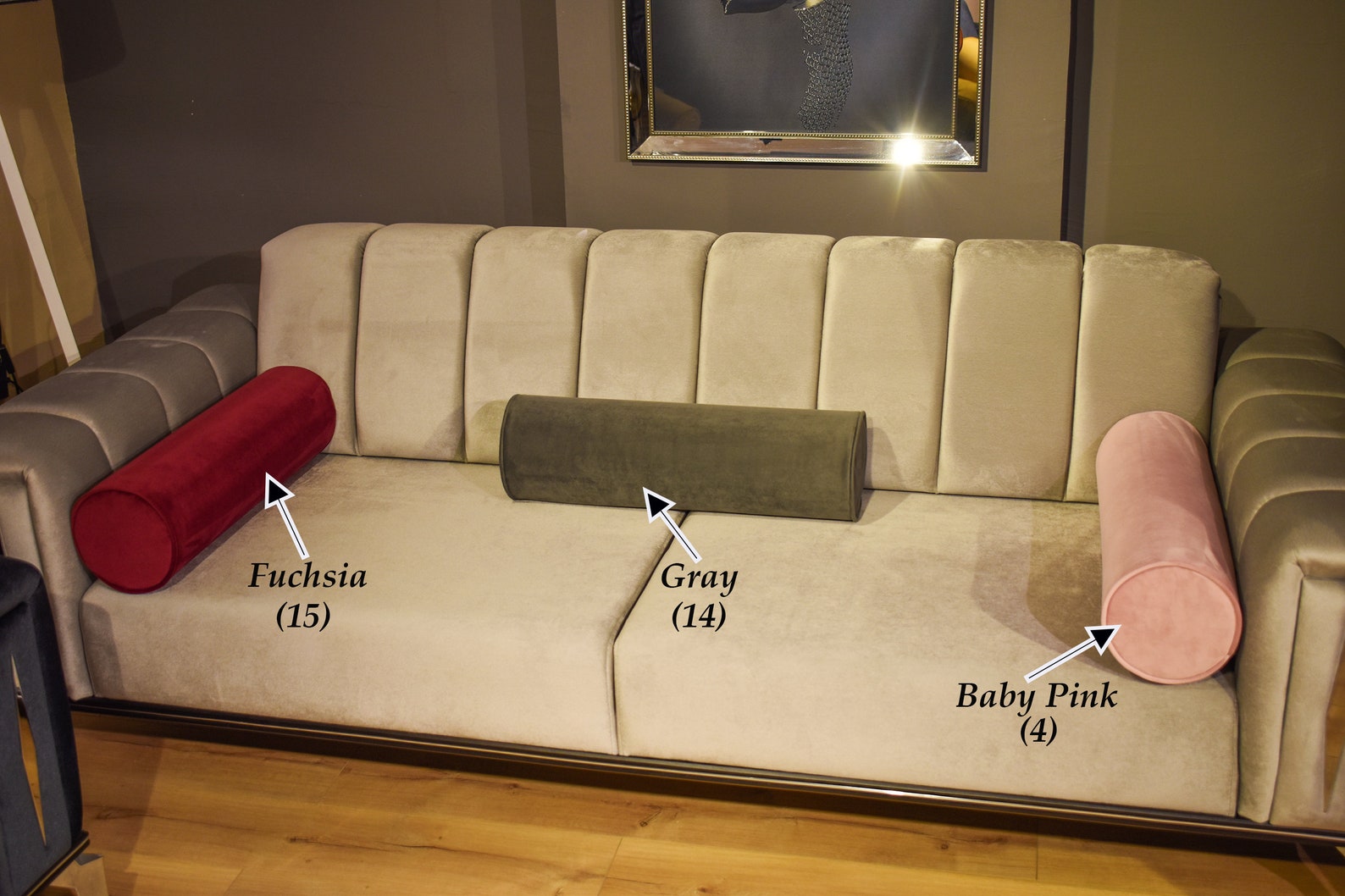 Luxury Velvet Bolster Throw Pillow Covercylindrical and Round Etsy