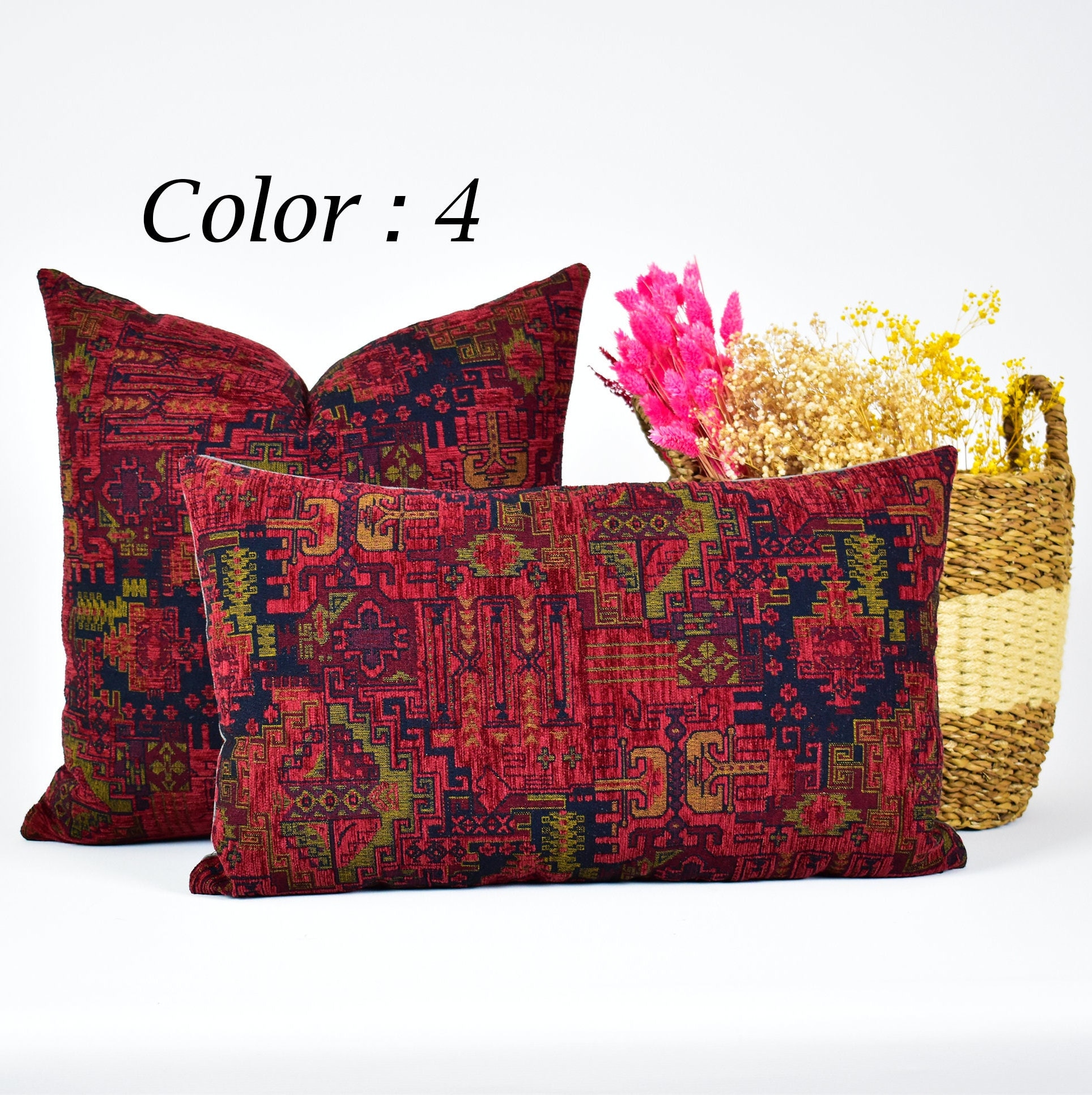 Boho Chic Murray Turkish Hand-Woven Kilim Pillow - 18'' x 18