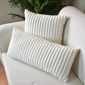 Unique White Pillow, Corduroy Throw Pillow Cover, Luxury Corduroy Cushion Cover, Extra Soft Corduroy Pillow Case, Mother&#39;s Day Gift