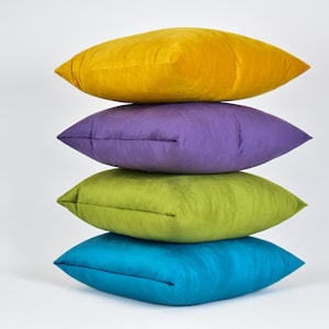 Ultra soft velvet throw pillow cover • Velvet pillow cover with hidden zipper in 24 different color options • Velvet Cover Design |All Sizes