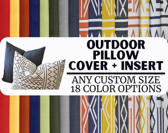 Waterproof Outdoor Pillow Cover, Sunbrella Garden Patio Decor