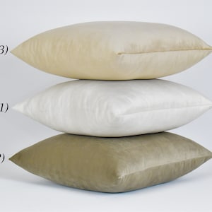 White,Beige and Cream Soft Velvet Throw Pillow Cover,Luxury Velvet Cushion Cover,Living Room and Bedroom Pillow Cover,Any Size and Any Color Velvet Pillow Cover,Sofa and Couch Velvet Pillow Cover,Velvet Lumbar Throw Pillow Cover