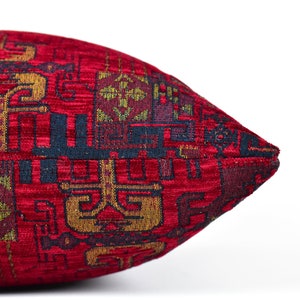 Any size red turkish kilim throw pillow cover,rug kilim cushion cover,soft bohemian pillow cover,boho pillow cover,woven boho pillow cover,sofa and couch pillow cover,living room and bedroom rug pillow cover