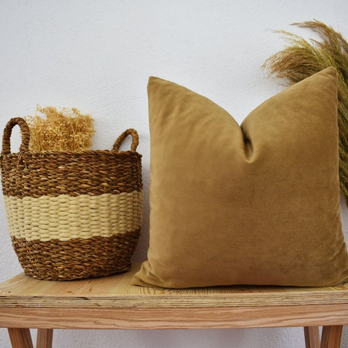 White Luxury Velvet Lumbar Pillow Cover With Gold Cordtrendy Etsy