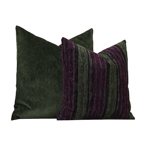Set di federe per cuscini intrecciate verde oliva, set di cuscini da lancio combinati, set di federe per cuscini combinati, set di federe per cuscini testurizzati, federe VERDI