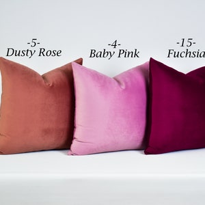 Dusty Rose Velvet Pillow Cover,Solid Color Velvet Lumbar Throw Pillowcase,Soft Euro Sham Pillow,Bedroom Body Pillow,Living Room Pillow Cover