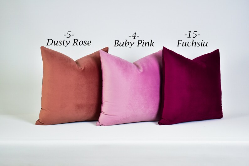 Dusty Rose Velvet Pillow Cover,Solid Color Velvet Lumbar Throw Pillowcase,Soft Euro Sham Pillow,Bedroom Body Pillow,Living Room Pillow Cover