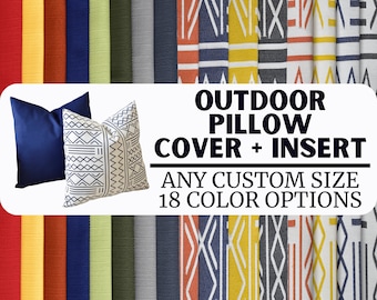 Sunbrella Outdoor Pillow Cover, Waterproof Garden Decor