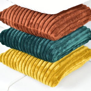 Striped Detail Corduroy Pillow Cover, Velvet Corduroy Throw Pillow Cover, Extra Soft and Quality Corduroy Lumbar Pillow Cover, ALL SIZES