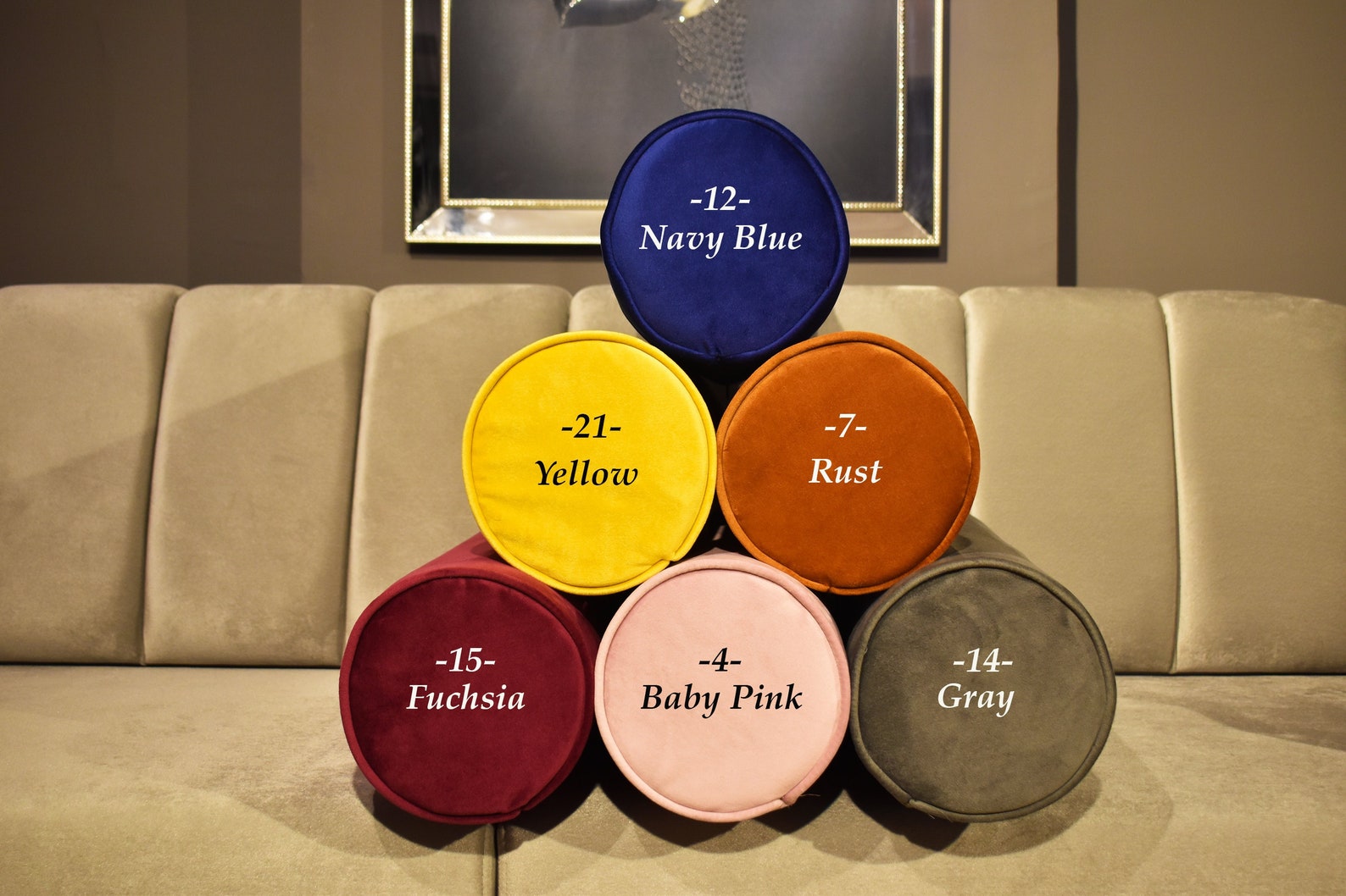 Luxury Velvet Bolster Throw Pillow Covercylindrical and Round Etsy