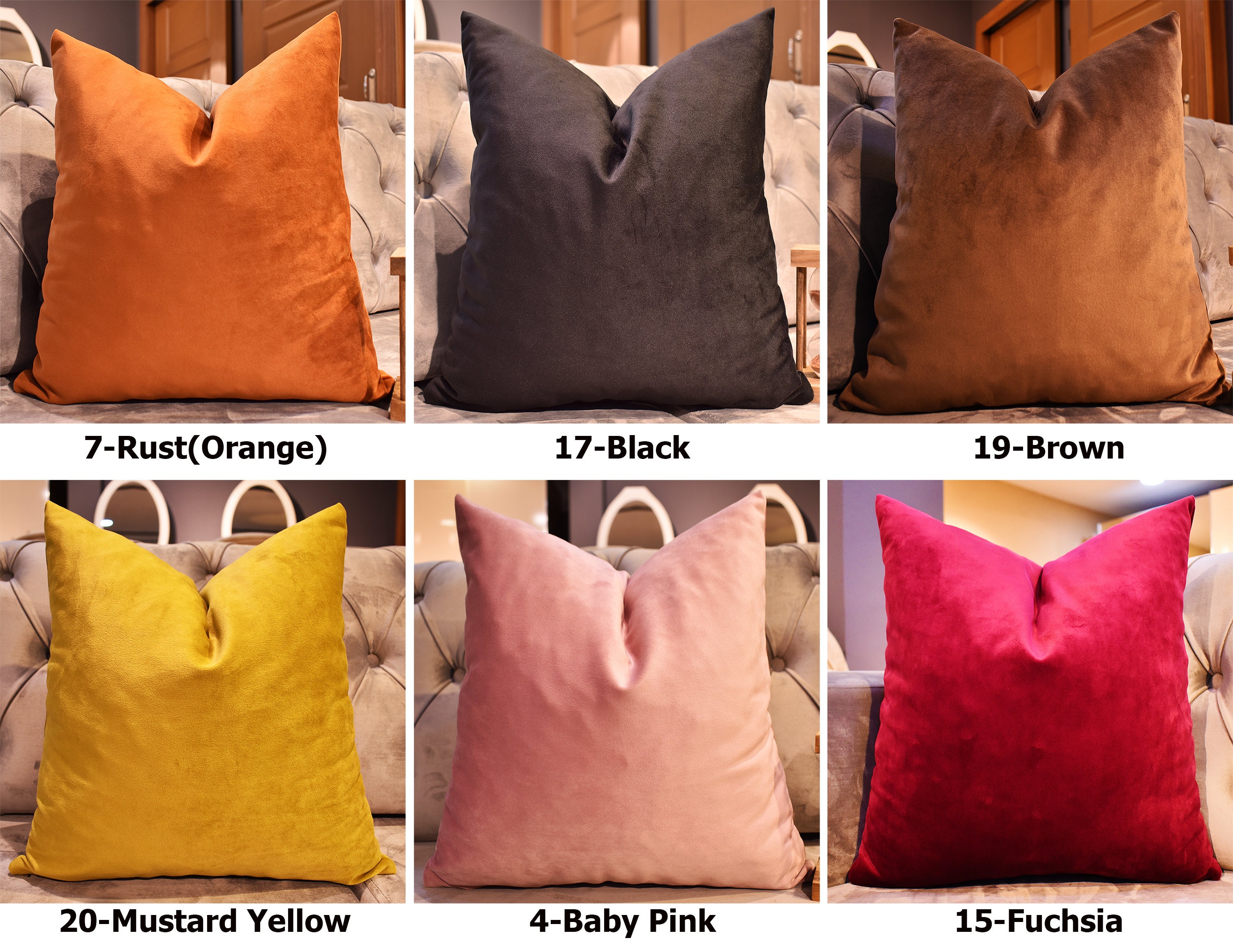 Black Velvet Pillow Cover/Sofa Pillow/Velvet Cushion/Throw Etsy