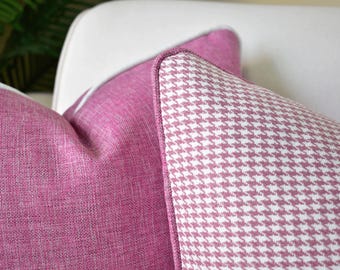 Linen Pillow Cover with Corded Piping, Luxury Designer Cushion