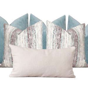Bedroom Pillow Cover Combo Set, Textured Pillow Set Grouping, Designer Pillow Covers, Cushion for Couch, Cozy Pillow, Mother&#39;s Day Gift