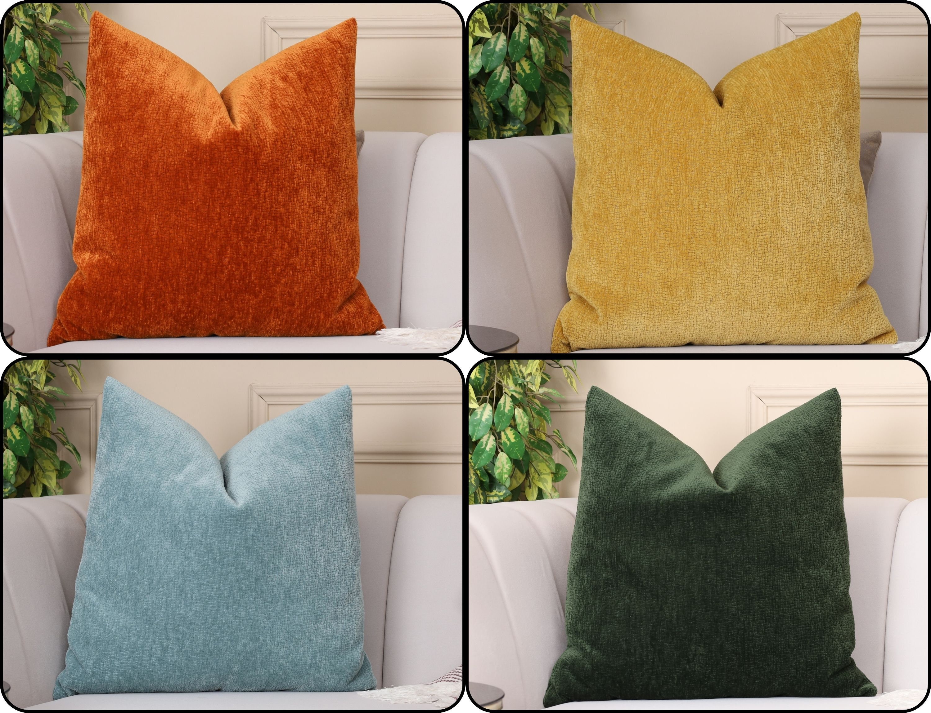 AEIOAE Set di 2 federe per cuscini con albero verde acquerello, 30 x 50 cm, decorazione natalizia per divano, camera da letto, decorazione per esterni