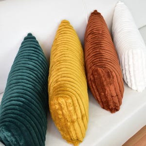 Any color corduroy long pillow cover, Any size soft cushion cover, Designer corduroy indoor pillow, Handmade corduroy throw pillow covers