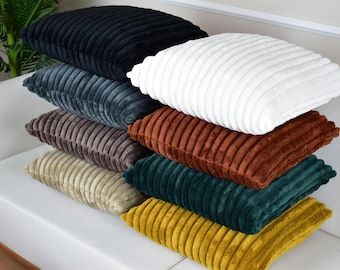 Corduroy Throw Pillow Cover, Soft Corduroy Cushion Covers, Luxury Home Decors