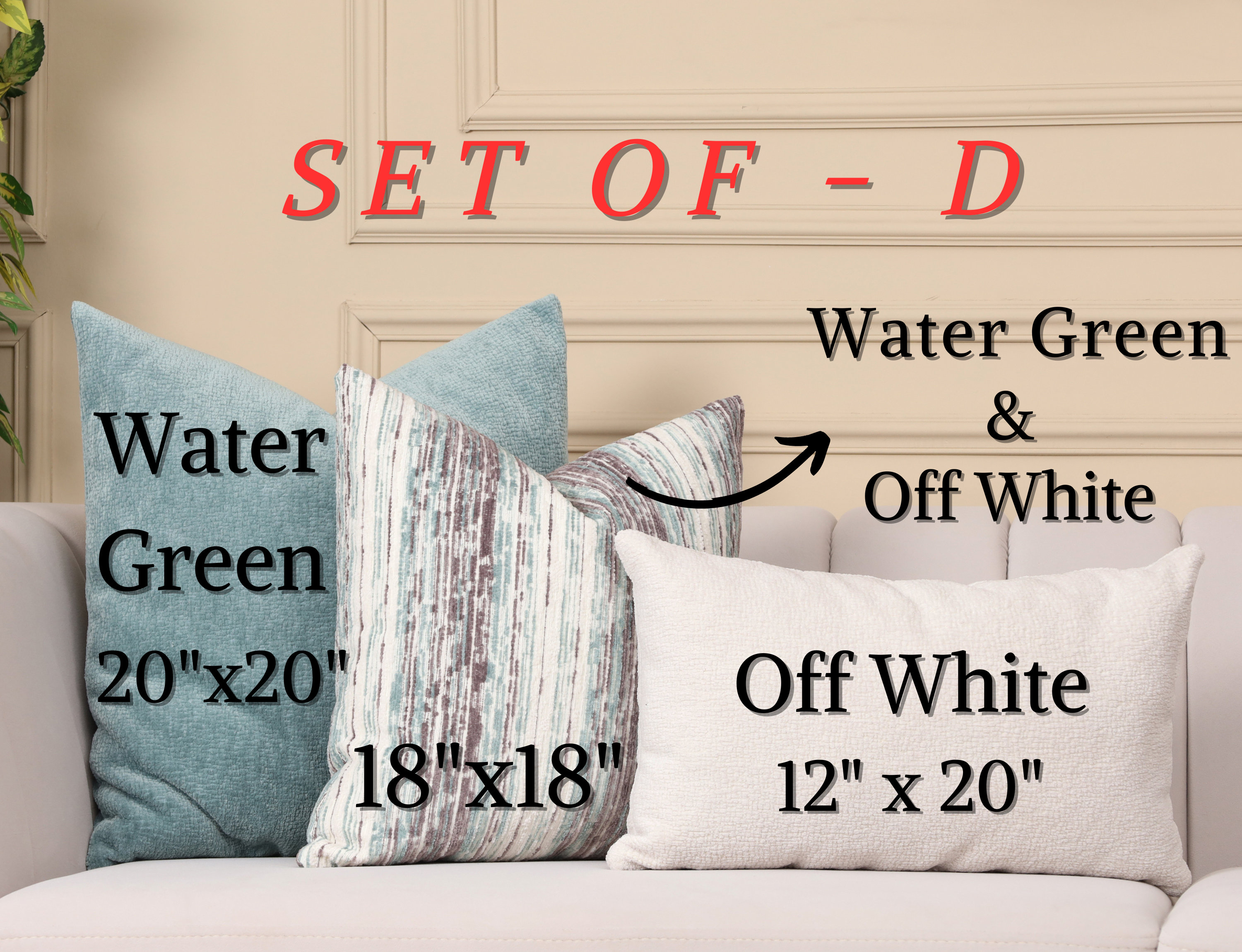 Wnoesat Set di 2 federe copricuscino con albero verde scuro, 40,6 x 40,6 cm, motivo natalizio, stile rustico, in lino, per divano e patio