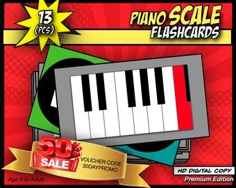 Piano Flashcards | Music Flash Cards | Montessori Homeschool | Instant Download