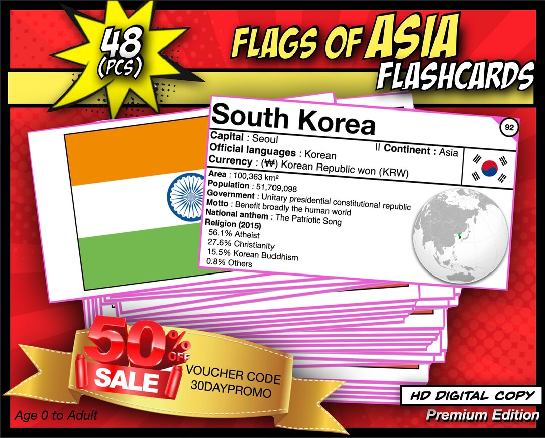 Flags of Asia Flashcards Asia Continent Asia Map Currency Capital
