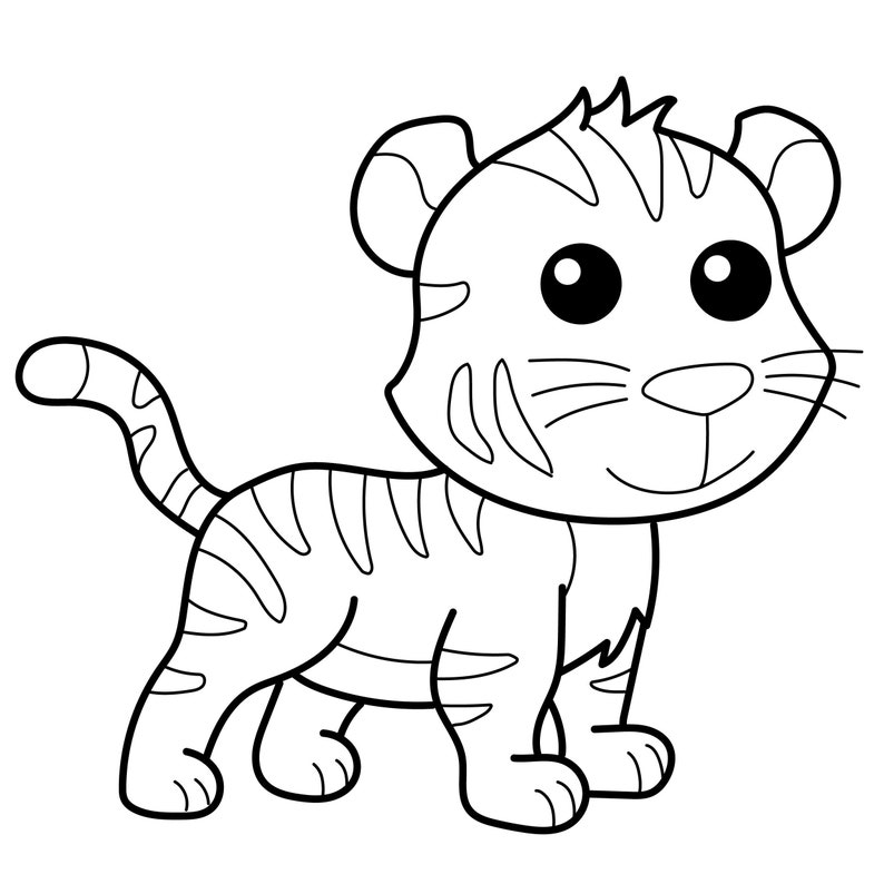 Kids Animal Coloring Pages - Etsy