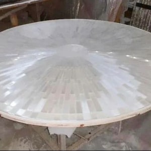Selenite Tabletop, Selenite Coffee Tabletop, Selenite Round Dining Tabletop, Selenite Counter Tabletop, Home Decor Sun Rays Design