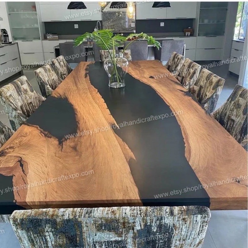 Wooden Epoxy Table Epoxy Dining Table Handmade Indian Etsy