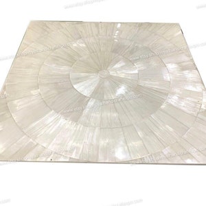 Selenite Table Top, Selenite Coffee Table Top, Selenite Round Dining Table Top, Selenite Counter Table Top, Home Décor Sun Rays Design