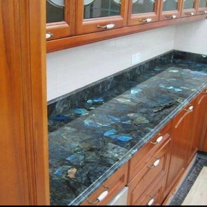 Labradorite Bars & Kitchen Slab Dining Table Top Slab ,Labradorite Center Table, Furniture, Countertop Slab, Gemstone Stone Top