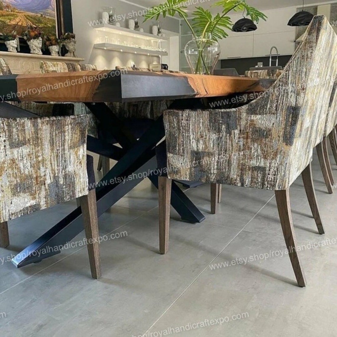 Wooden Epoxy Table Epoxy Dining Table Handmade Indian Etsy