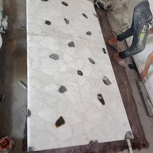Tablero de mesa de ágata para interiores hechos a mano, mesa de centro, de comedor y auxiliar