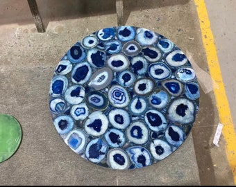Handmade Agate Dining Table Top: Natural Stone Slab