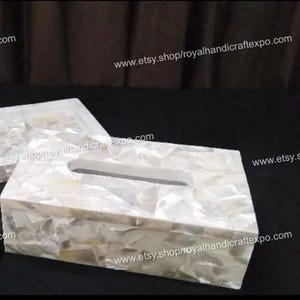 Tissue Box Semi Precious stones work Bathroom Accessories Handmade Home Decor